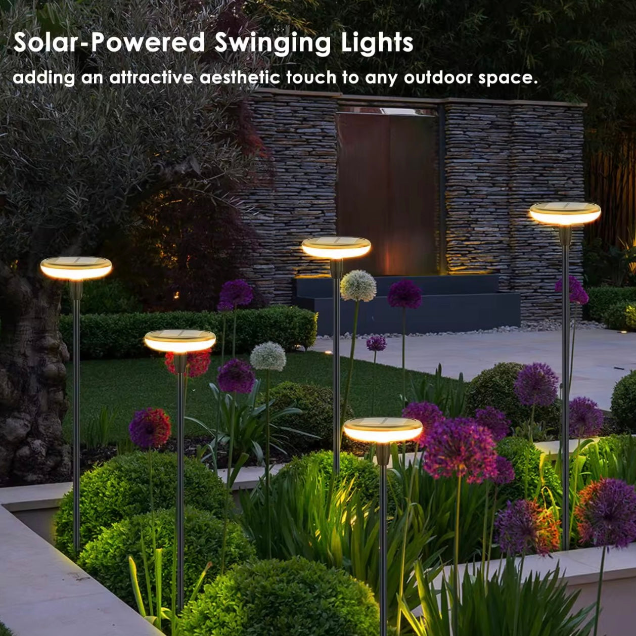 Set 4 lampi solare de exterior Nabucco cu lumina calda 3000K
