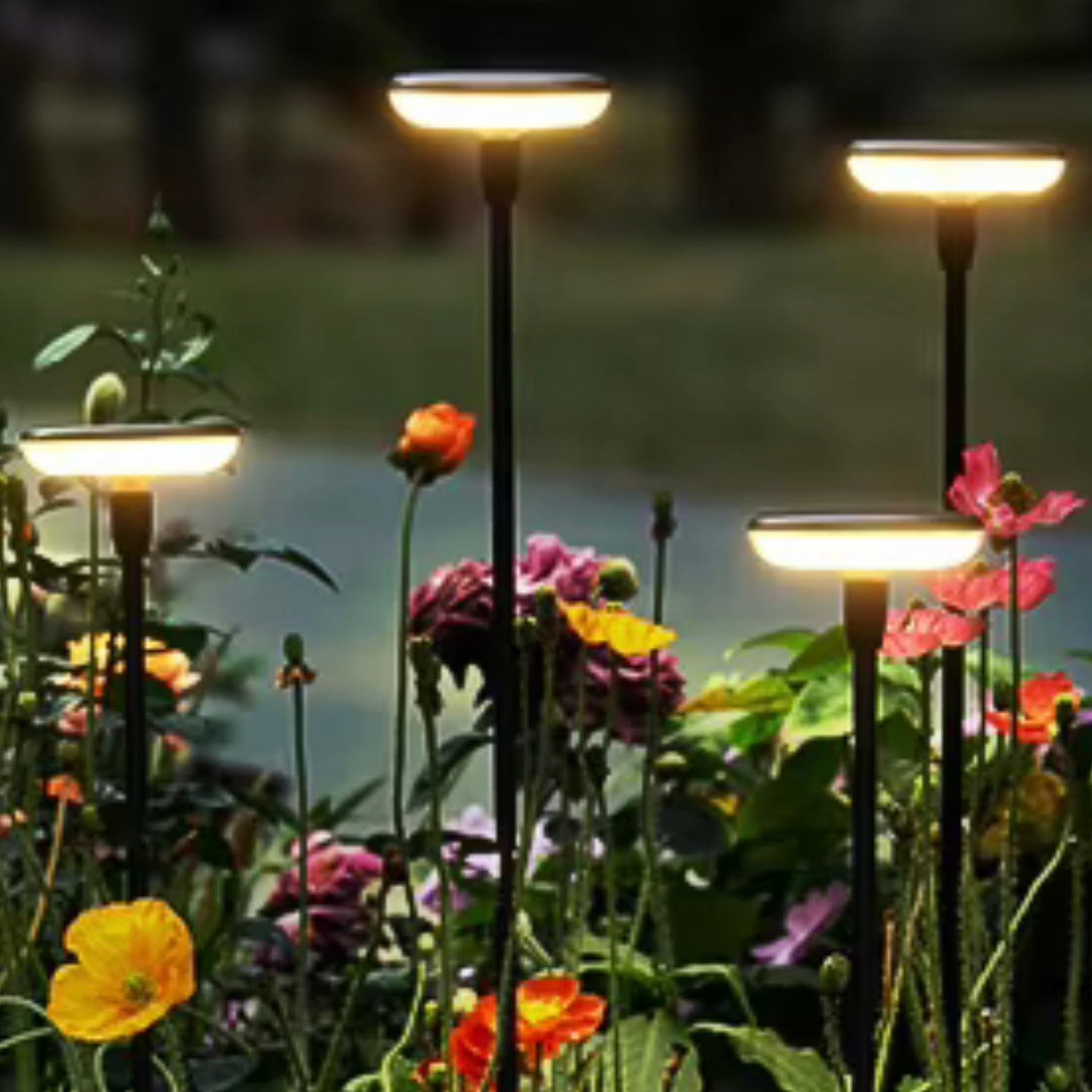 Set 4 lampi solare de exterior Nabucco cu lumina calda 3000K