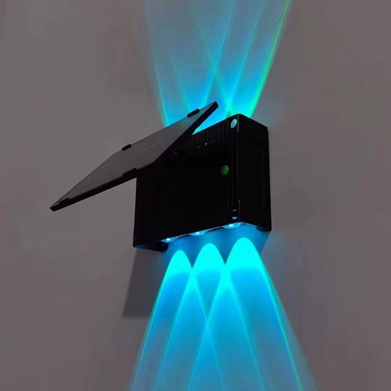 Proiector solar de perete Pilar pentru iluminat la exterior RGB