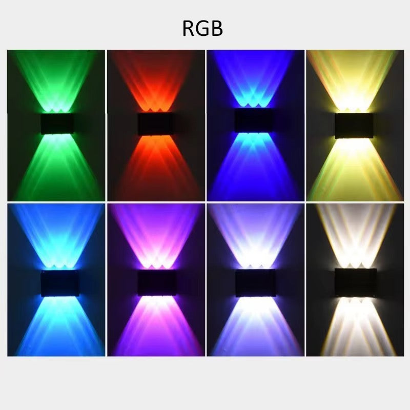 Proiector solar de perete Pilar pentru iluminat la exterior RGB