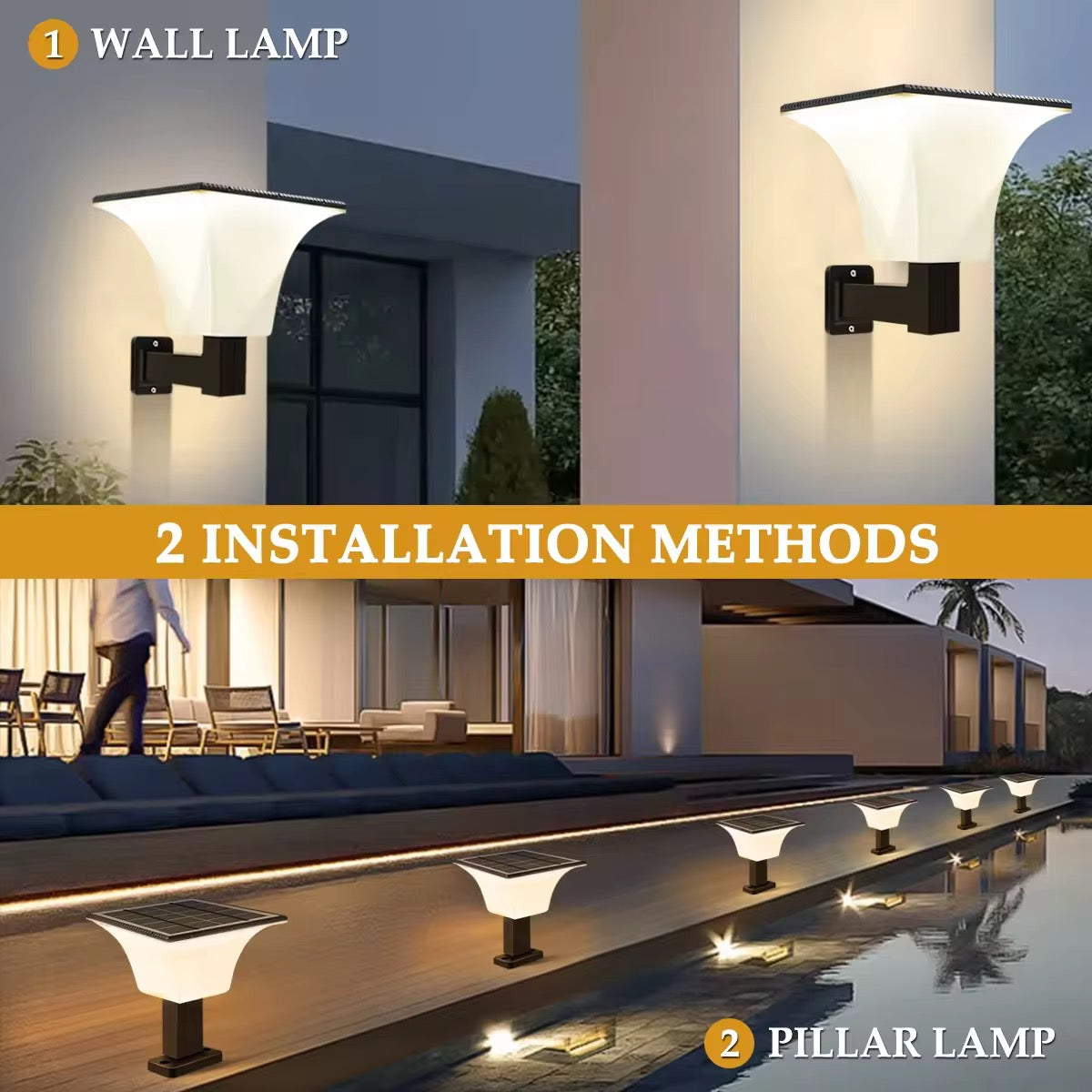 Stalp solar Cayo cu lumina alba 5500K