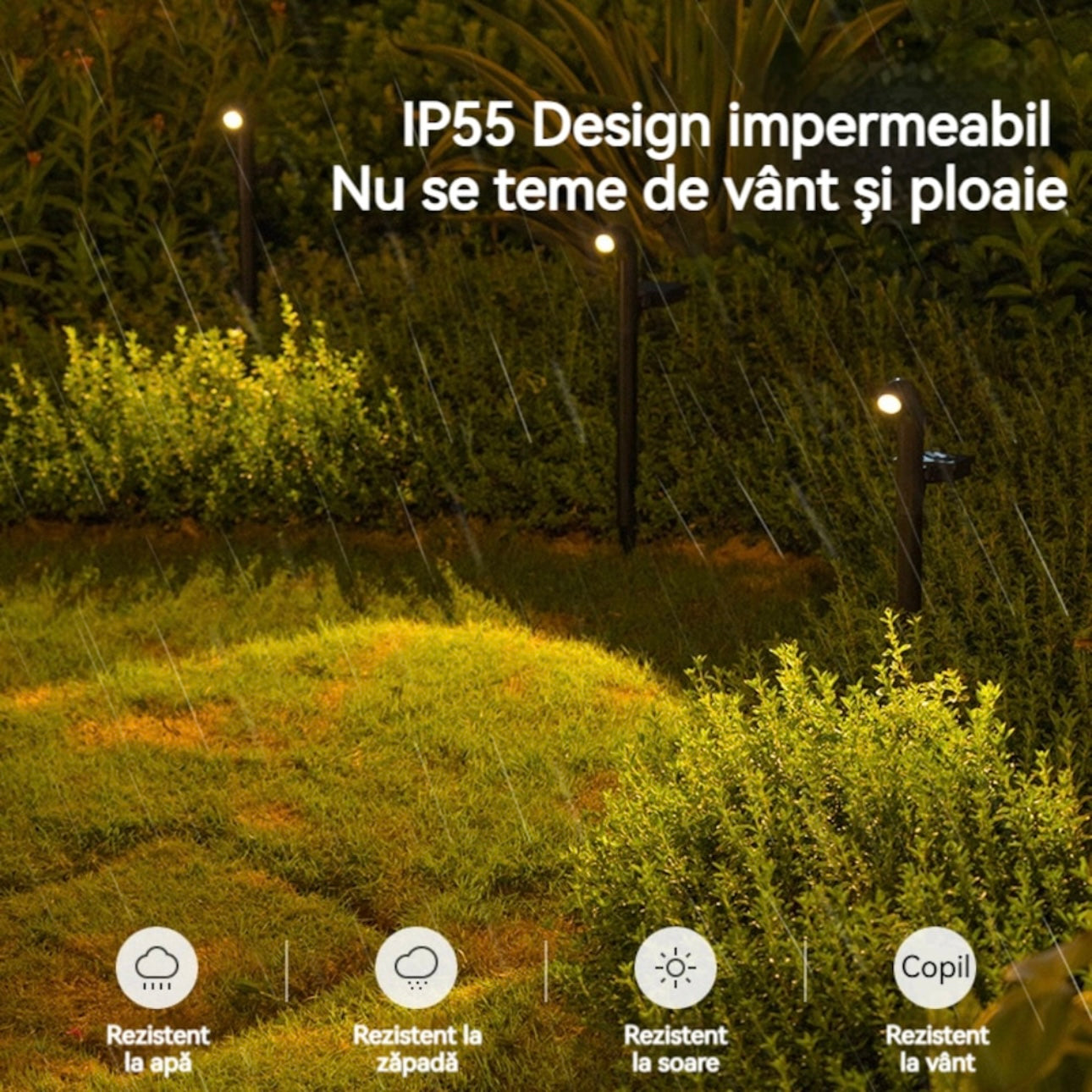 Stalp solar Kelaa cu lumina calda