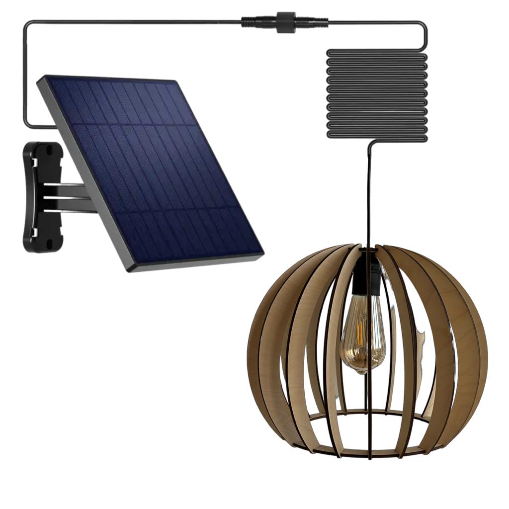 Lampa solara Amber cu doua abajururi