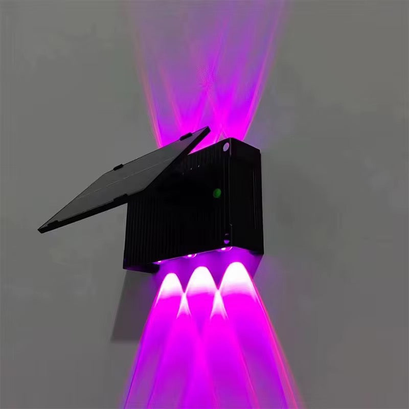 Proiector solar de perete Pilar pentru iluminat la exterior RGB