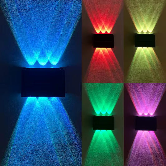 Proiector solar de perete Pilar pentru iluminat la exterior RGB