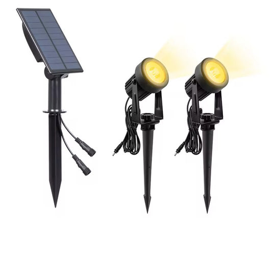 Set 2 proiectoare solare cu lumina calda/3000K Canberra