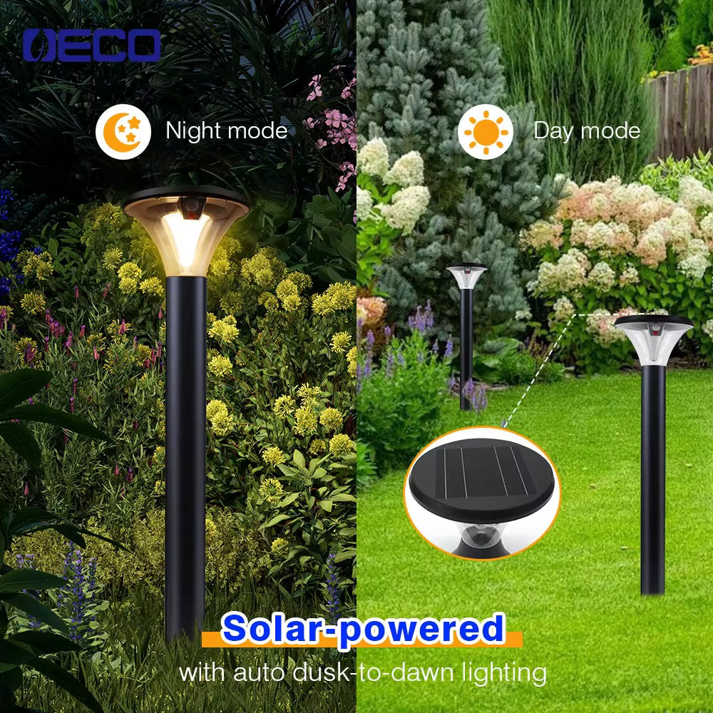 Stalp solar Belize cu lumina calda 3000K cat si alba 6500K
